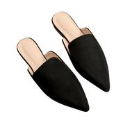 Surwin Mules et Sabots Pointue Femme, Chaussons Mules Femme Été Pantoufles Sabot Respirant Antidérapant Sandales Été Confortable Chaussure de Tous Les Jours pour Intérieur Extérieur (Noir,40)
