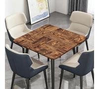 Surwin Nappe Carrée avec Bords Élastiques, Nappes pour Table de Jardin Imperméable Anti-Taches, Housse de Table pour Fête Decoration Ménage Anniversaire, 3D Grain de Bois (Abstrait,100cm)