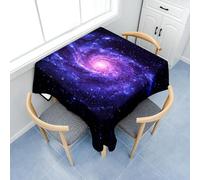 Surwin Nappe Carrée, Nappes pour Table de Jardin, Anti-Taches, Housse de Table Lavable pour Fête Decoration Ménage Picnic Anniversaire, 3D Univers (Violet mystérieux,180x180cm)
