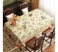 Surwin Nappe Rectangulaire, Nappes PVC Extérieur Lavable, Rose Pastorale Nappe en Toile cirée Imperméable, Linge de Table Anti Tache pour Salle à Manger, Jardin, Fête, Mariage (Rose 1,80x120cm)