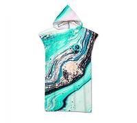 Surwin Poncho Peignoir de Surf Serviette de Surf mer Microfibre Sport, Adulte Enfant Unisexe Sports pour Les Sports Nautiques et Le Surf sur la Plage Piscine (70 * 110cm,Bleu Brillant)