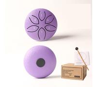 Surwin Rain Drum Extérieur 3 Pouces 6 Tons,Tongue Drum Instrument de Musique Enfant Steel Tongue Drum avec Maillets et Sac, Drum Tambour de Pluie pour Méditation,Performances,Yoga (Pourpre)