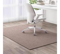 Surwin Rectangle Tapis Chaise de Bureau Auto-Adhésive, Antidérapant Tapis de Sol Bureau Tissu, Protection Sol Chaise Gaming pour Protection en Carrelage, Plancher de Bois (Kaki,90x120cm)