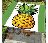 Surwin Rectangulaire Voile d'Ombrage, Toile Ombrage Exterieur Imperméable, Motifs d'Été Toile d'Ombrage Protection UV pour Patio Extérieur Jardin (Ananas,180x180cm)