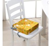 Surwin Rehausseur de Chaise Enfant, 3D Animal de Dessin Animé Coussin de Siège Portable avec Antidérapant Boucle de Sécurité Ajustable Eponge Confortable Coussins Adapté (Cheval,40x40x10cm)