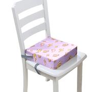 Surwin Rehausseur de Chaise Enfant, 3D Papillon Coussin de Siège Portable avec Antidérapant Boucle de Sécurité Ajustable Eponge Confortable Coussins Adapté (Violet,32x32x8cm)