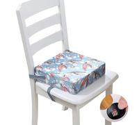 Surwin Rehausseur de Chaise Enfant Bébé, Coussin de Siège Portable avec Antidérapant Boucle de Sécurité Ajustable Eponge Coussins Adapté pour les Repas des Jeunes (tortue bulle,40x40x10cm)