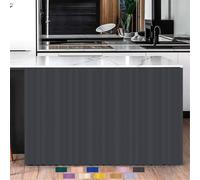 Surwin Rideau Armoire Cuisine Rideau sous Evier Anti-poussière Petit Rideaux sans Perçage Occultant Armoire Courts pour Buanderie Étagères Meuble Placard Café, Couleur Unie (Noir Gris,L60xH90cm)