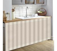 Surwin Rideau Court Cuisine, Rideau Fenetre Rideau Anti-poussière Élégant Rideau de Porte Rideaux Armoire Petit Rideau Occultant pour Salon Placard Café Étagères (Treillis,W70xH90cm)