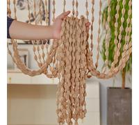 Surwin Rideau de Porte en Perles Pétillante, Lanternes Colorées Rideau Moustiquaire, Rideaux de Porte Anti Mouche, Separation de Piece Moustiquaire pour Chambre et Salon, Mariage (Kaki,1x2m)