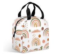 Surwin Sac Repas Isotherme,Motif Arc en Ciel 3D Sac Déjeuner Isotherme 9L Étanche Imperméable Design en Poche Avant pour École Bureau Travail, Lunch Bag Lunch Box pour Adulte Enfant (Jour de pluie)