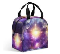 Surwin Sac Repas Isotherme, Motif Ciel Étoilé 3D Sac Déjeuner Isotherme 9L Étanche Imperméable Design en Poche Avant pour École Bureau Travail, Lunch Bag pour Adulte Enfant (Interstellaire)