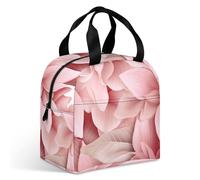 Surwin Sac Repas Isotherme, Motif Fleur 3D Sac Déjeuner Isotherme 9L Étanche Imperméable Design en Poche Avant pour École Bureau Travail, Lunch Bag Lunch Box pour Adulte Enfant (Pétale rose)