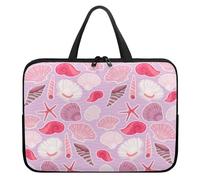 Surwin Sacoche pour Ordinateur Portable Porte-Documents Sacs À Main, Coquillages Sac D'ordinateur Portable pour 10-17" Ordinateur Portable Ordinateur Portable Sacs À Bandoulière (10",Rose)