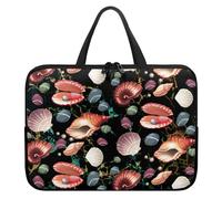 Surwin Sacoche pour Ordinateur Portable Porte-Documents Sacs À Main, Coquillages Sac D'ordinateur Portable pour 10-17" Ordinateur Portable Ordinateur Portable Sacs À Bandoulière (17",Noir)