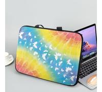 Surwin Sacoche pour Ordinateur Portable Porte-Documents Sacs Main, Motif Papillon Sac D'ordinateur Portable pour 10-17" Ordinateur Portable Ordinateur Portable Sacs (Arc-en-Ciel,15")