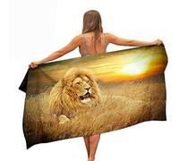 Surwin Serviette de Plage en Microfibre Anti Sable, Grande Taille Couverture de Voyage à Séchage Rapide Super Absorbant Légère Portable pour Plage Natation SPOR (Le Coucher du Soleil,80x180cm)