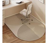 Surwin Tapis Chaise de Bureau Arqué, Style Minimaliste Tapis de Protection de Sol pour Chaise de Bureau Gaming avec Fond en Caoutchouc Antidérapant pour Maison Chambre (Cercle,80x120cm)
