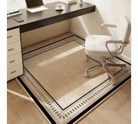 Surwin Tapis Chaise de Bureau, Tapis de Protection de Sol Antidérapant pour Chaise de Bureau Gaming Rectangle Carré, Protéger Les Carrelage et Parquet, pour Maison (Couleur Kaki,100x120cm)