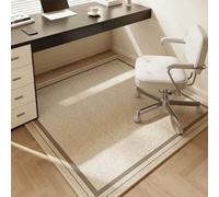 Surwin Tapis Chaise de Bureau, Tapis de Protection de Sol Antidérapant pour Chaise de Bureau Gaming Rectangle Carré, Protéger Les Carrelage et Parquet, pour Maison (Style Minimaliste,100x120cm)