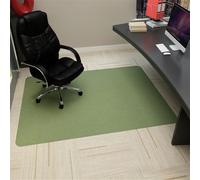 Surwin Tapis Chaise de Bureau Tissu,Tapis Protection Sol Chaise Bureau, Tapis Chaise Gaming Antidérapant, pour Carrelage, Plancher de Bois, épaisseur 5 mm (Vert Clair,90x120cm)
