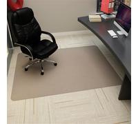 Surwin Tapis Chaise de Bureau Tissu,Tapis Protection Sol Chaise Bureau, Tapis Chaise Gaming Antidérapant, pour Carrelage, Plancher de Bois, épaisseur 5 mm (Khaki,90x140cm)
