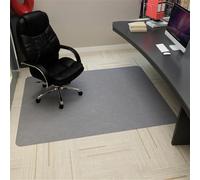 Surwin Tapis Chaise de Bureau Tissu,Tapis Protection Sol Chaise Bureau, Tapis Chaise Gaming Antidérapant, pour Carrelage, Plancher de Bois, épaisseur 5 mm (Gris Clair,90x120cm)