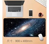 Surwin Tapis de Souris Gamer XXL, Grand sous Main Bureau pour Clavier et Souris, 3D Voie lactée Mouse Pad pour Gaming avec Bords Surpiqués et Base en Antidérapante (Noir Gris,700x300mm)