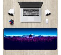 Surwin Tapis de Souris Gamer XXL, Grand sous Main Bureau pour Clavier et Souris, Canyon Impression Mouse Pad pour Gaming avec Bords Surpiqués et Base en Antidérapante (Tour,800x400mm)
