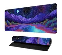 Surwin Tapis de Souris Gamer XXL, Grand sous Main Bureau pour Clavier et Souris, Impression Canyon Mouse Pad pour Gaming avec Bords Surpiqués et Base en Antidérapante (Bassin,900x400mm)