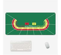 Surwin Tapis de Souris Gamer XXL, Grand sous Main Bureau pour Clavier et Souris, Style Texas Hold'em Mouse Pad pour Gaming avec Bords Surpiqués et Base en Antidérapante (Vert 2,600x300mm)