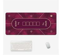 Surwin Tapis de Souris Gamer XXL, Grand sous Main Bureau pour Clavier et Souris, Style Texas Hold'em Mouse Pad pour Gaming avec Bords Surpiqués et Base en Antidérapante (Rouge,800x300mm)