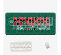 Surwin Tapis de Souris Gamer XXL, Grand sous Main Bureau pour Clavier et Souris, Style Texas Hold'em Mouse Pad pour Gaming avec Bords Surpiqués et Base en Antidérapante (Vert foncé,900x400mm)