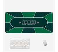 Surwin Tapis de Souris Gamer XXL, Grand sous Main Bureau pour Clavier et Souris, Style Texas Hold'em Mouse Pad pour Gaming avec Bords Surpiqués et Base en Antidérapante (Vert,700x300mm)