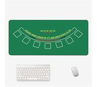 Surwin Tapis de Souris Gamer XXL, Grand sous Main Bureau pour Clavier et Souris, Style Texas Hold'em Mouse Pad pour Gaming avec Bords Surpiqués et Base en Antidérapante (Vert 3,600x300mm)