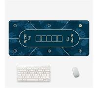 Surwin Tapis de Souris Gamer XXL, Grand sous Main Bureau pour Clavier et Souris, Style Texas Hold'em Mouse Pad pour Gaming avec Bords Surpiqués et Base en Antidérapante (Bleu foncé,700x300mm)