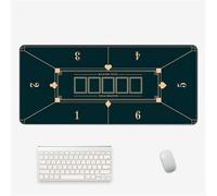 Surwin Tapis de Souris Gamer XXL, Grand sous Main Bureau pour Clavier et Souris, Style Texas Hold'em Mouse Pad pour Gaming avec Bords Surpiqués et Base en Antidérapante (Noir,900x400mm)
