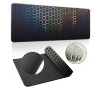 Surwin Tapis de Souris XXL,Style Nid d'abeille Hexagone Tapis Souris Gaming Tapis de Souris de Jeu Lavable Grand sous Main Bureau Épaisseur 3mm avec Base Antidérapante (300x600mm,Multicolore)