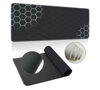 Surwin Tapis de Souris XXL,Style Nid d'abeille Hexagone Tapis Souris Gaming Tapis de Souris de Jeu Lavable Grand sous Main Bureau Épaisseur 3mm avec Base Antidérapante (300x600mm,Hexagone)