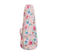 Surwin Ukulélé 21/23/26 Pouces, Housse pour Ukulélé Etui Ukulélé Sac Ukulélé Rembourré avec Sangle Réglable pour Soprano/Concert (23 Pouces,fleur rose)