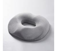 Surwin Velours Coussin Chaise Coussin Coccyx Memory Foam Hemorroide Orthopedic Ring Coussin Anti Escarres Fessier Donut Coussin Hemorroidaire (42cm,Gris)