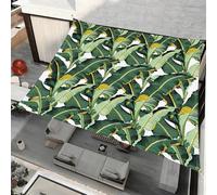Surwin Voile d'ombrage Imperméable, 3D Fleurs (Feuilles Vertes,1.5x1.5m) | Rectangulaire Carré Toile Ombrage avec 95% Protection UV avec 4 Corde pour Jardin Terrasse Balcon Patio Extérieur