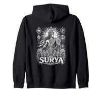 Surya Eye of The Sun Vedic Hindou Sun God Sweat à Capuche