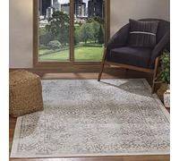 Surya Faro Tapis Vintage - Tapis de Salon, Salle à Manger, Chambre, Cuisine - Tapis Boheme Chic, Design Traditionnel Oriental Multicolore, Tapis Coloré Poil Court 200x274cm - Brun Clair, Ivoire, Gris