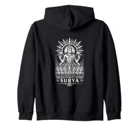 Surya Hindou Sun God Chariot Spiritualité Sweat à Capuche