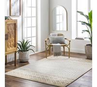 Surya Joli tapis géométrique scandinave doux de style moderne pour salon, salle à manger, chambre à coucher, style aztèque, bohème, à poils moyens pour un entretien facile, grand tapis 120 x 170 cm, moutarde