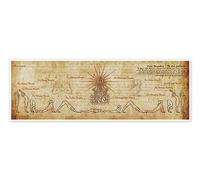 Surya Namaskara, la Salutation au Soleil Poster de Sharma Satyakam 150 x 50 cm Beige Tableaux Décoration murale