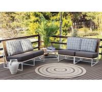 Surya Porto Tapis Exterieur Terrasse Balcon, Véranda, Patio - Tapis Moderne Abstrait Marbre Moucheté - Tapis Jardin Extérieur et Intérieur Boheme Chic Oriental Rond 100cm - Tan, Noir, Beige Foncé