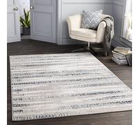 Surya Tapis Abstrait Bolzano pour Salon, Salle à Manger, Salon, Chevet - Tapis Moderne en marbre Doux et Luxueux Facile d'entretien - Grand Tapis - 160 x 220 cm - Beige et Bleu