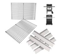 SUS 304 Grilles de barbecue et barres aromatisantes de 38,9 cm pour Weber Spirit I/II série 300, pour Weber Spirit S-310, E-310, S-320, E-320, SP-330, SP-320, S-330, SP-310 avec boutons de commande